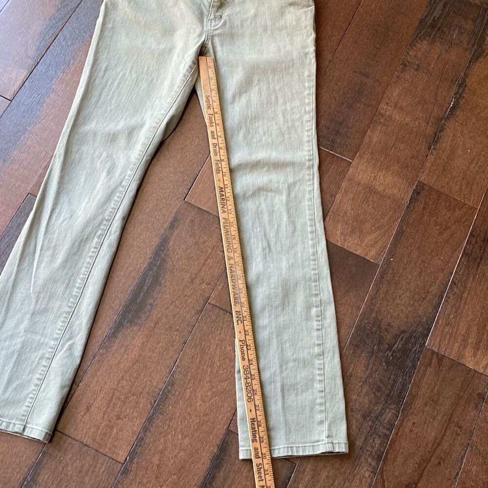Vineyard Vines womens light olive green straight leg jeans size 8 cotton spandex - Picture 5 of 9
